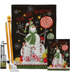 Sweet Snowmen - Christmas Winter Vertical Impressions Decorative Flags HG114204 Made In USA