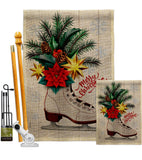 Christmas Skates - Christmas Winter Vertical Impressions Decorative Flags HG114245 Made In USA