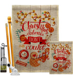 Christmas Calories - Christmas Winter Vertical Impressions Decorative Flags HG114246 Made In USA