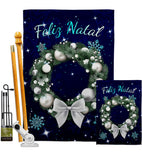 Vela Feliz Navidad - Christmas Winter Vertical Impressions Decorative Flags HG120016 Made In USA
