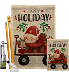Winter Gnome Wagon - Christmas Winter Vertical Impressions Decorative Flags HG130305 Made In USA