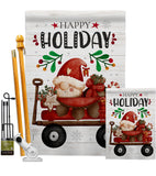 Winter Gnome Wagon - Christmas Winter Vertical Impressions Decorative Flags HG130305 Made In USA