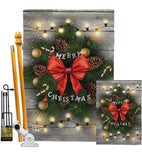 Lightful Merry Christmas - Christmas Winter Vertical Impressions Decorative Flags HG191049 Made In USA