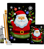 Cute Santa - Christmas Winter Vertical Impressions Decorative Flags HG192239 Made In USA