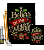 Believe The Magic - Christmas Winter Vertical Impressions Decorative Flags HG192359 Made In USA