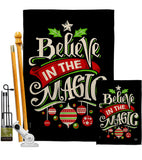 Believe The Magic - Christmas Winter Vertical Impressions Decorative Flags HG192359 Made In USA