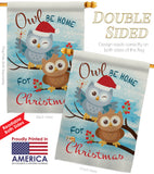 Owl Xmas - Christmas Winter Vertical Impressions Decorative Flags HG114004 Made In USA