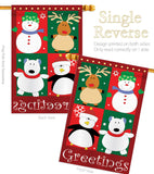Pal's Greetings - Christmas Winter Vertical Impressions Decorative Flags HG114063 Made In USA
