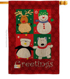 Pal's Greetings - Christmas Winter Vertical Impressions Decorative Flags HG114063 Made In USA