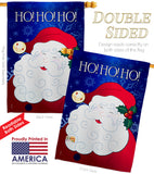 Santa Ho Ho Ho - Christmas Winter Vertical Impressions Decorative Flags HG114064 Made In USA