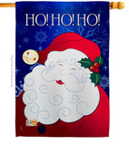 Santa Ho Ho Ho - Christmas Winter Vertical Impressions Decorative Flags HG114064 Made In USA