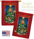 Merry Christmas Tree - Christmas Winter Vertical Impressions Decorative Flags HG114079 Imported