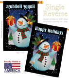 Holiday Snowman - Christmas Winter Vertical Impressions Decorative Flags HG114080 Made In USA