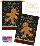 Gingerbread - Christmas Winter Vertical Impressions Decorative Flags HG114085 Made In USA
