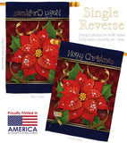 Poinsettia Love - Christmas Winter Vertical Impressions Decorative Flags HG114087 Made In USA