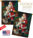 Santa's List - Christmas Winter Vertical Impressions Decorative Flags HG114088 Made In USA