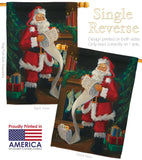 Santa's List - Christmas Winter Vertical Impressions Decorative Flags HG114088 Made In USA