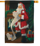 Santa's List - Christmas Winter Vertical Impressions Decorative Flags HG114088 Made In USA