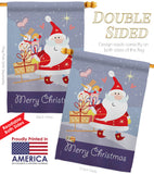 Santa's Star - Christmas Winter Vertical Impressions Decorative Flags HG114089 Made In USA