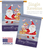 Santa's Star - Christmas Winter Vertical Impressions Decorative Flags HG114089 Made In USA