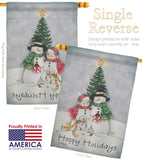 Snowman Family - Christmas Winter Vertical Impressions Decorative Flags HG114094 Made In USA