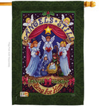 Sing for Him - Christmas Winter Vertical Impressions Decorative Flags HG114117 Made In USA