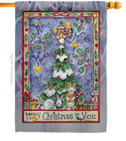 Merry Christmas to You - Christmas Winter Vertical Impressions Decorative Flags HG114124 Made In USA