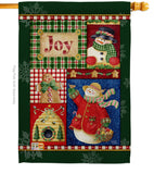 Joy Snow Woman - Christmas Winter Vertical Impressions Decorative Flags HG114134 Made In USA