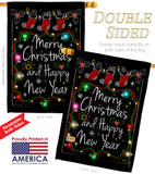 Chalkboard Merry Christmas - Christmas Winter Vertical Impressions Decorative Flags HG114145 Made In USA