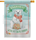 My Bear Hands - Christmas Winter Vertical Impressions Decorative Flags HG114156 Made In USA