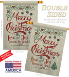 Love and Joy Linen - Christmas Winter Vertical Impressions Decorative Flags HG114167 Made In USA