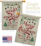 Love and Joy Linen - Christmas Winter Vertical Impressions Decorative Flags HG114167 Made In USA