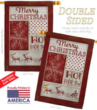 Ho Ho Ho Red Collage - Christmas Winter Vertical Impressions Decorative Flags HG114171 Made In USA