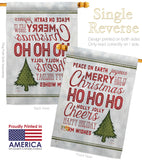 Christmas Wishes Words - Christmas Winter Vertical Impressions Decorative Flags HG114178 Made In USA