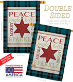 Merry with Brighting Stars - Christmas Winter Vertical Impressions Decorative Flags HG114179 Made In USA