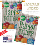 Colorful Ornament Holidays - Christmas Winter Vertical Impressions Decorative Flags HG114186 Made In USA