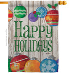 Colorful Ornament Holidays - Christmas Winter Vertical Impressions Decorative Flags HG114186 Made In USA