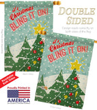 Christmas Bling It On - Christmas Winter Vertical Impressions Decorative Flags HG114196 Made In USA