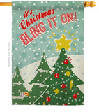 Christmas Bling It On - Christmas Winter Vertical Impressions Decorative Flags HG114196 Made In USA