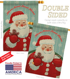 Sweet Home Santa - Christmas Winter Vertical Impressions Decorative Flags HG114200 Made In USA