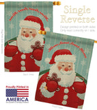 Sweet Home Santa - Christmas Winter Vertical Impressions Decorative Flags HG114200 Made In USA