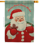 Sweet Home Santa - Christmas Winter Vertical Impressions Decorative Flags HG114200 Made In USA