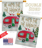 Home For Holidays - Christmas Winter Vertical Impressions Decorative Flags HG114201 Made In USA