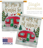 Home For Holidays - Christmas Winter Vertical Impressions Decorative Flags HG114201 Made In USA