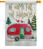 Home For Holidays - Christmas Winter Vertical Impressions Decorative Flags HG114201 Made In USA