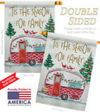 Season For Family - Christmas Winter Vertical Impressions Decorative Flags HG114202 Made In USA