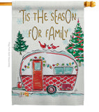 Season For Family - Christmas Winter Vertical Impressions Decorative Flags HG114202 Made In USA