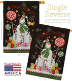 Sweet Snowmen - Christmas Winter Vertical Impressions Decorative Flags HG114204 Made In USA