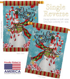 Candy Cane Christmas - Christmas Winter Vertical Impressions Decorative Flags HG114205 Made In USA