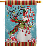 Candy Cane Christmas - Christmas Winter Vertical Impressions Decorative Flags HG114205 Made In USA